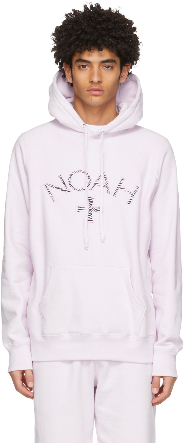 Noah: Purple Zebra Core Logo Hoodie | SSENSE