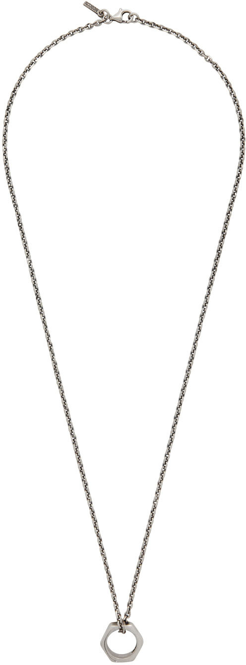 Emanuele Bicocchi: Silver Large Bolt Pendant Necklace | SSENSE Canada