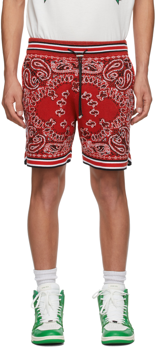 AMIRI Black Bandana B-Ball Shorts