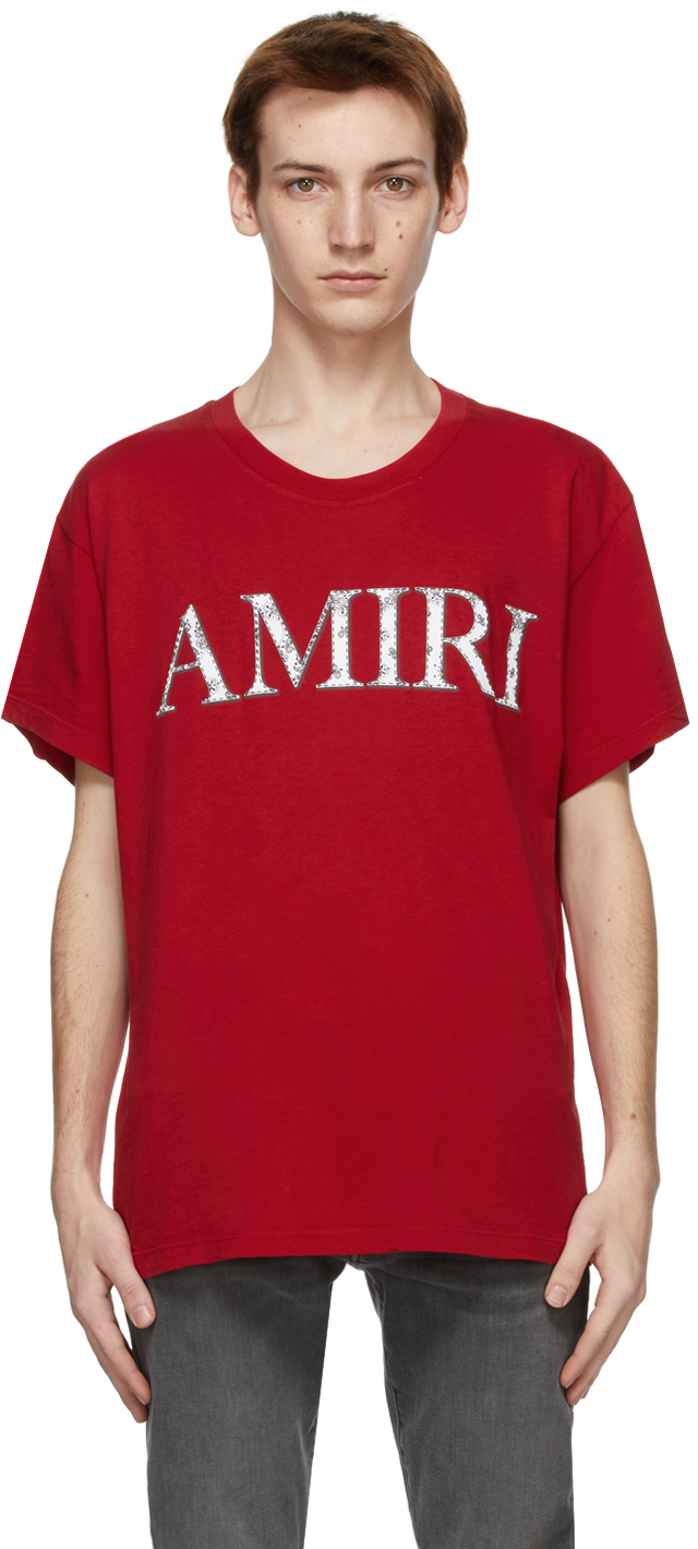 red amiri t shirt