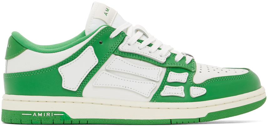 AMIRI: Green & White Skel Top Low Sneakers | SSENSE