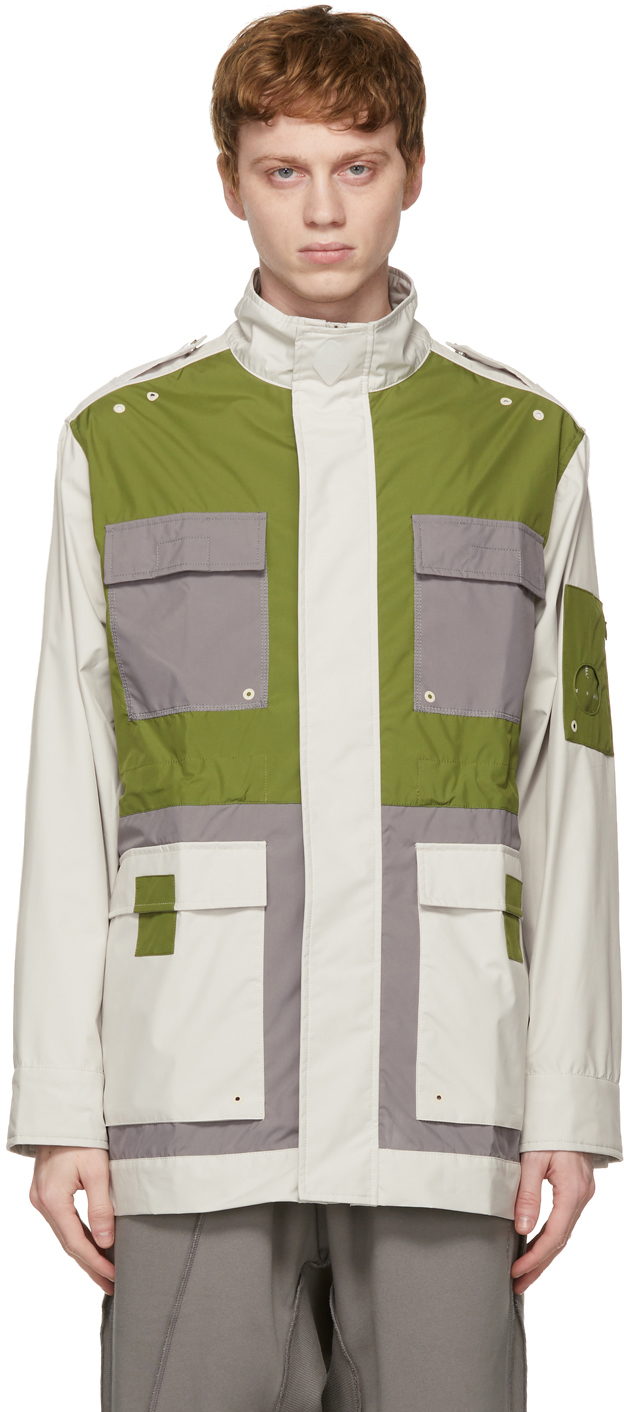 A-COLD-WALL*: Off-White & Green 3L Model 4 Jacket | SSENSE Canada