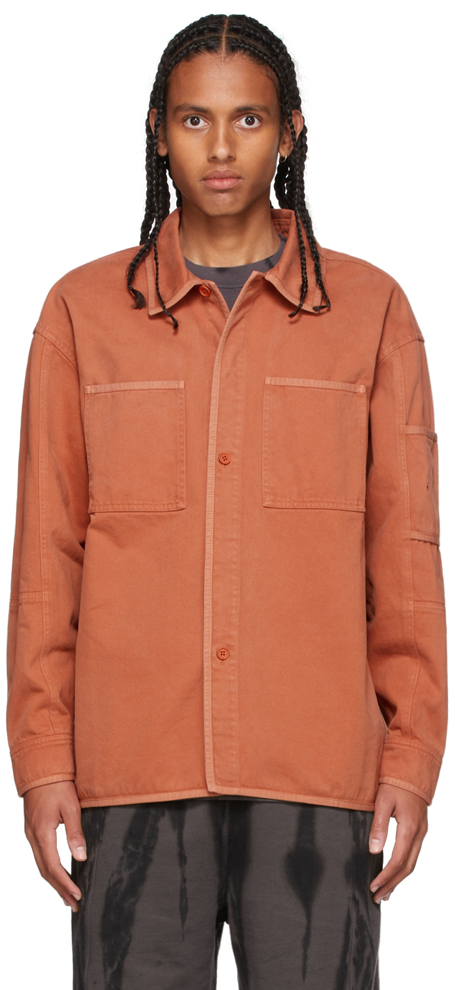 denim orange shirt