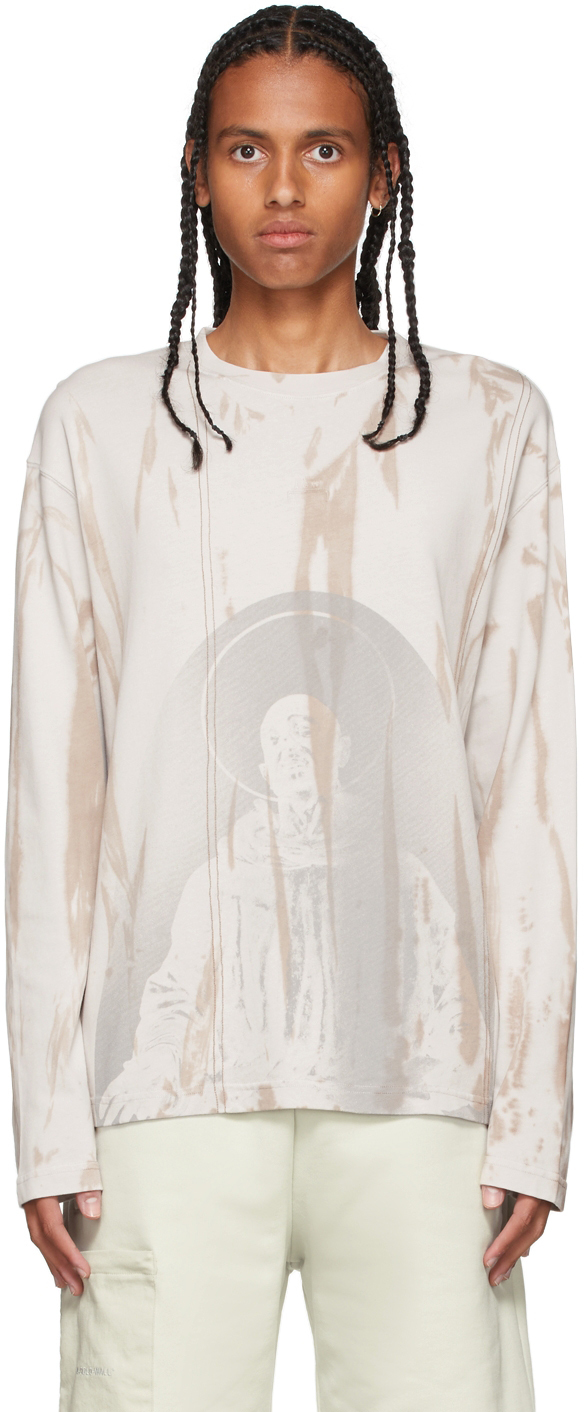 Beige Erosion Long Sleeve T-Shirt by A 