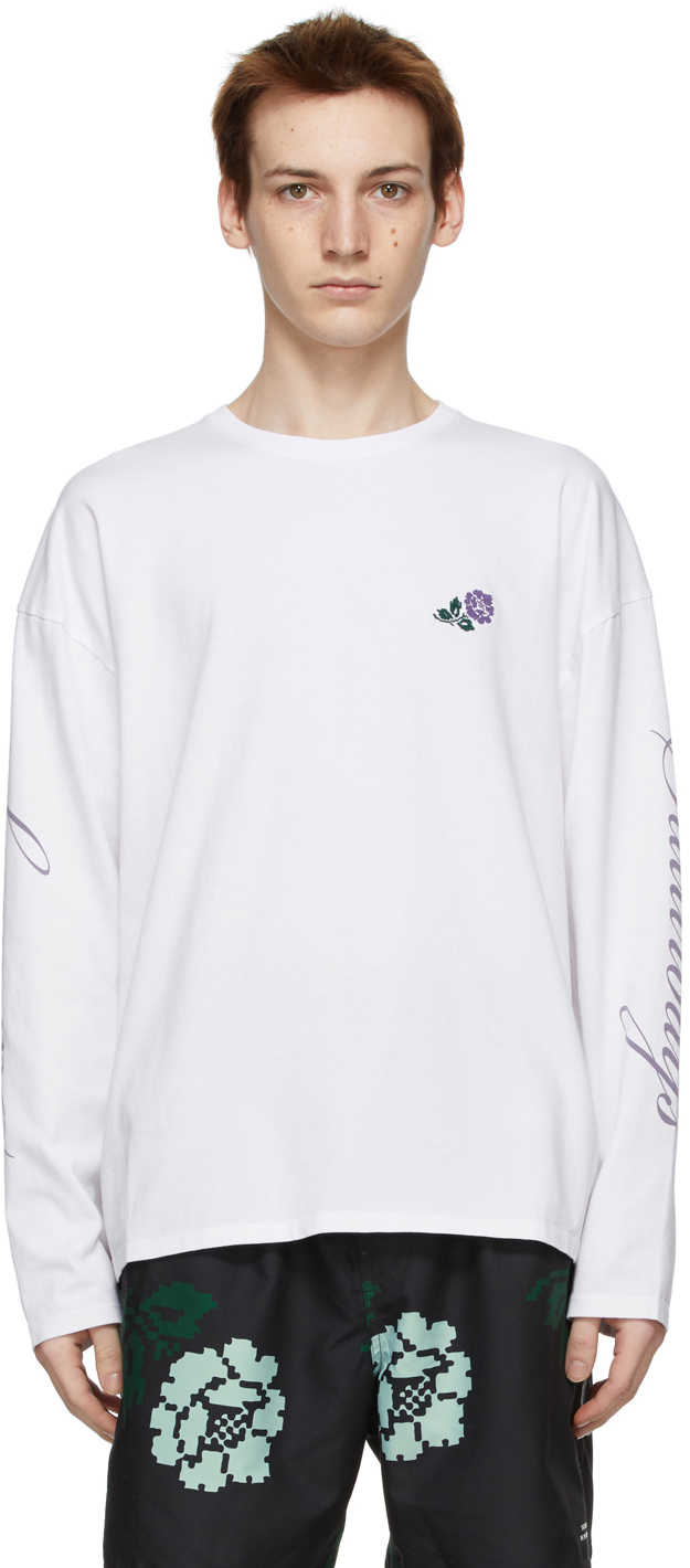 White Rose Long Sleeve T-Shirt by Saturdays NYC on Sale