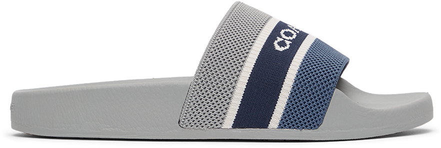 Coach 1941 Grey & Navy Knit Logo Sandals
