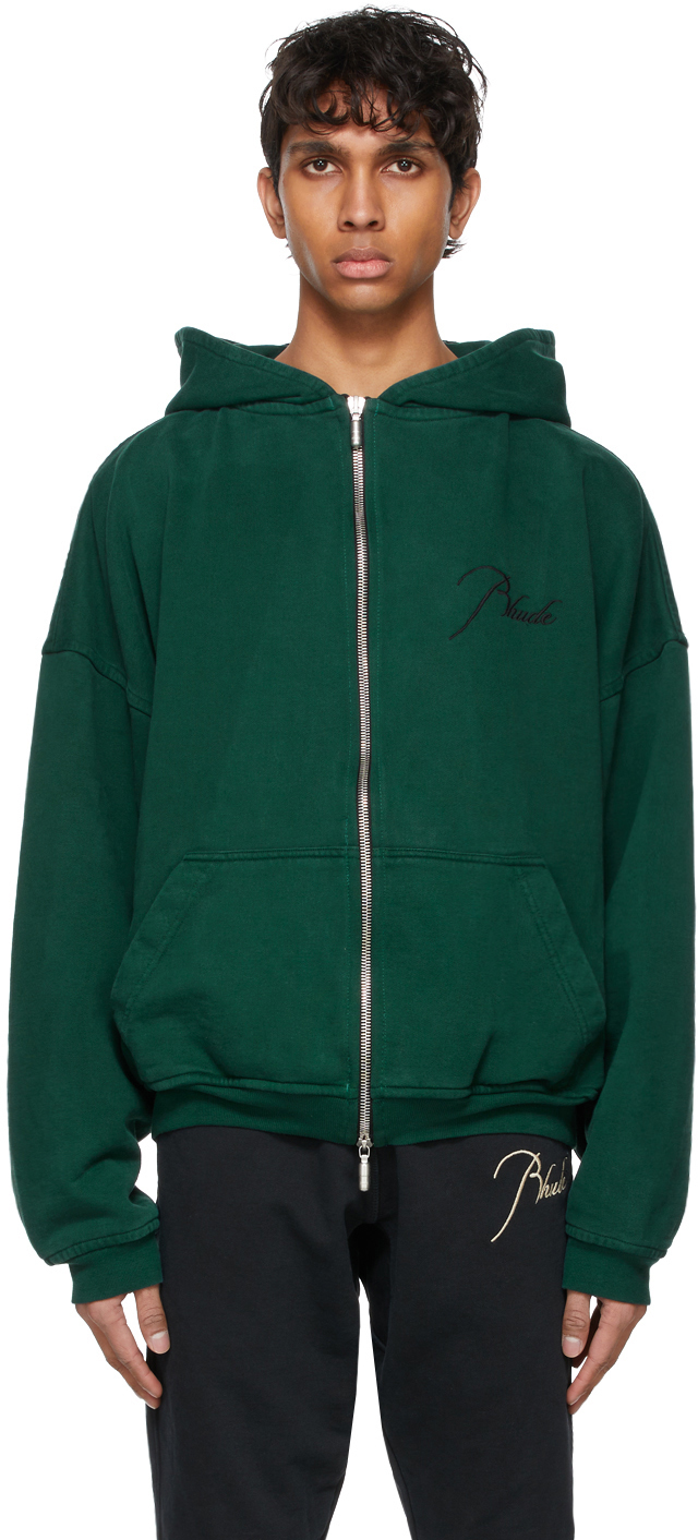 green full zip hoodie