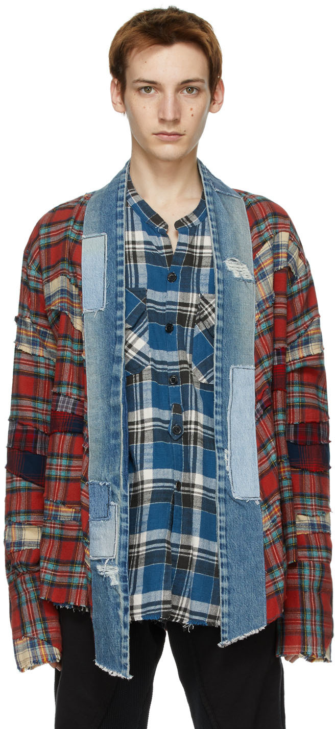 long flannel cardigan