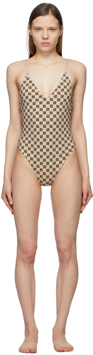 MISBHV monogram-pattern Bikini Top - Farfetch