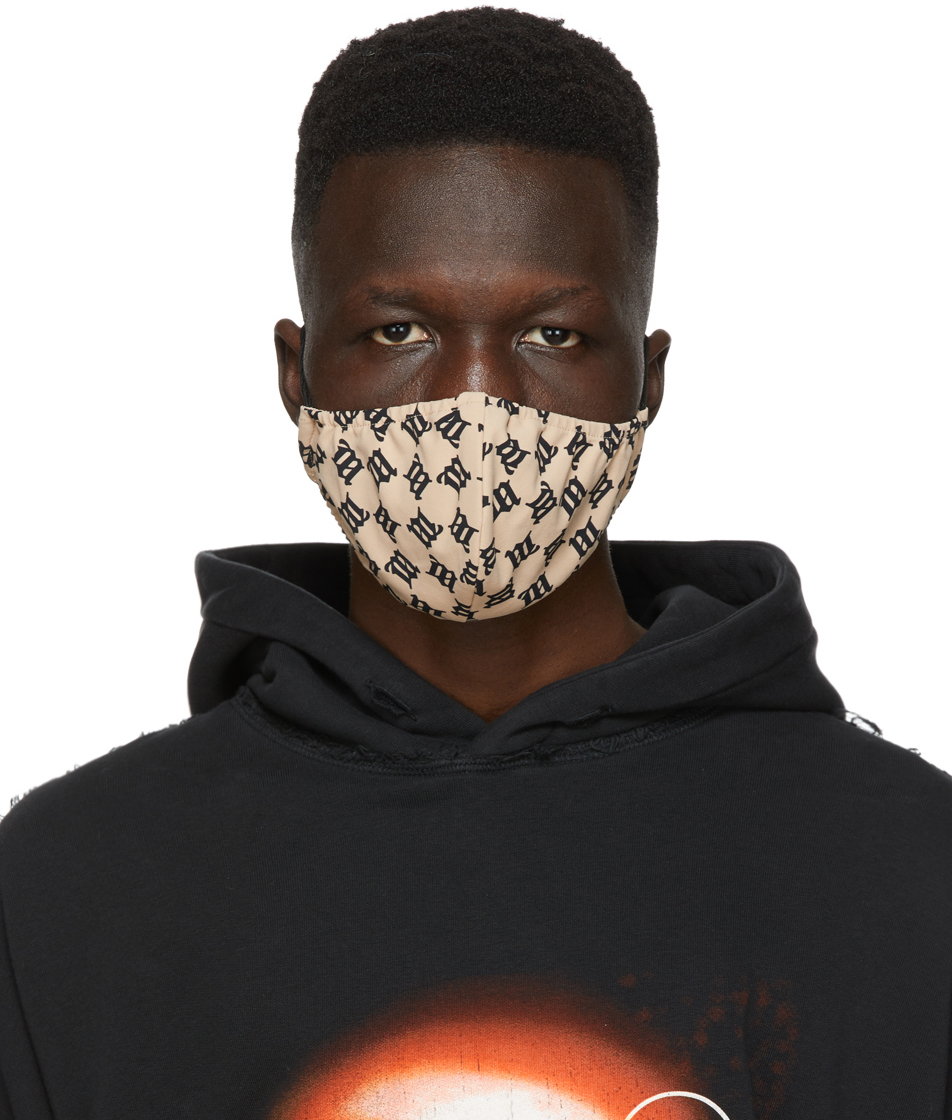 Beige Monogram Face Mask by MISBHV on Sale