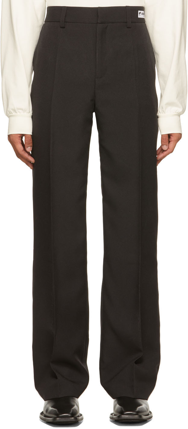 black relaxed trousers