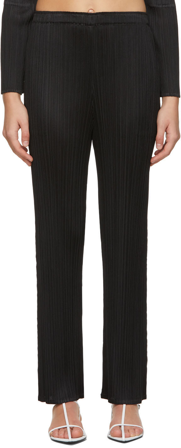 Pleats Please Issey Miyake: Black Monthly Colors December Trousers