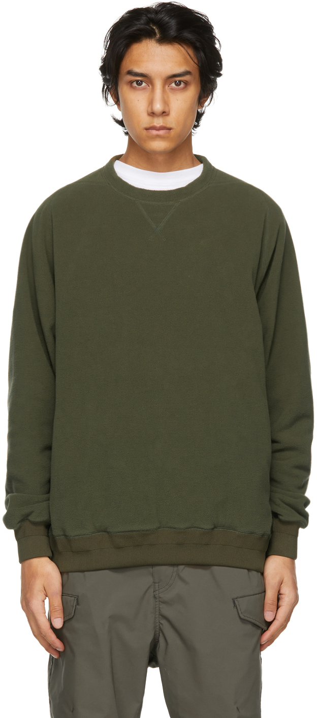 Khaki Dweller Crew Sweatshirt by nonnative on Sale