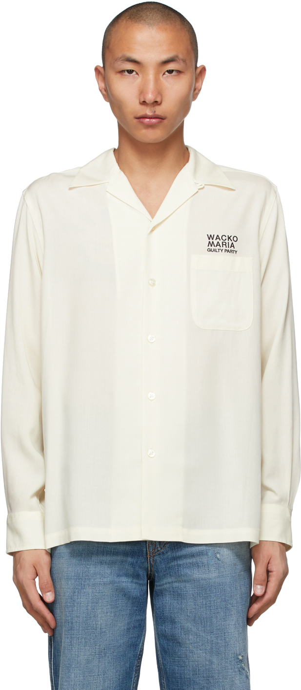 WACKO MARIA: White 50s (Type-3) Shirt 