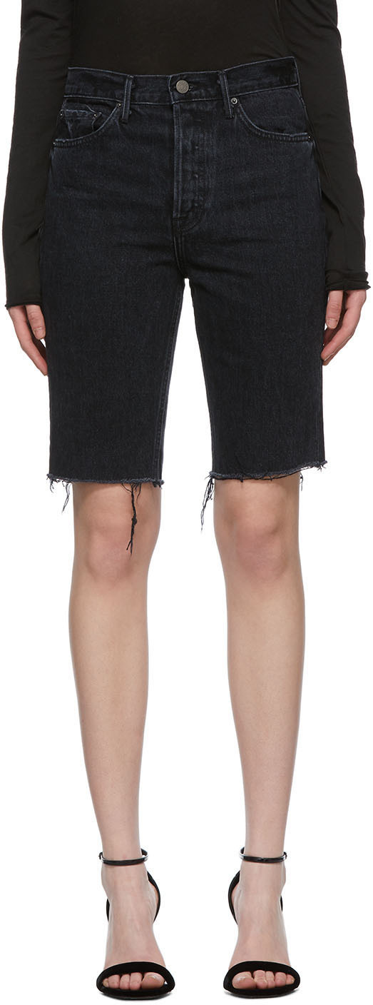 Grlfrnd Black Beverly Bermuda Shorts