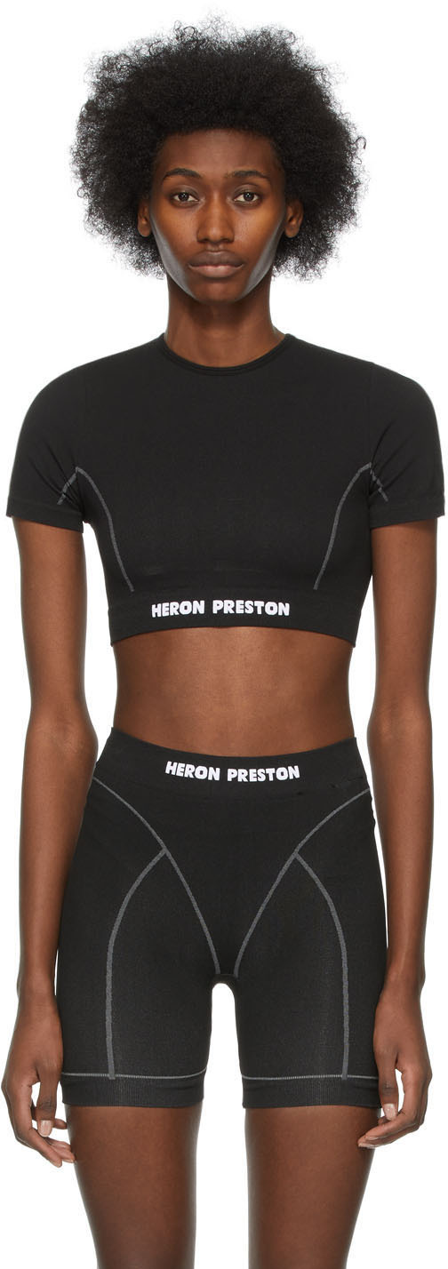 Black Periodic Performance Sport Top by Heron Preston on Sale