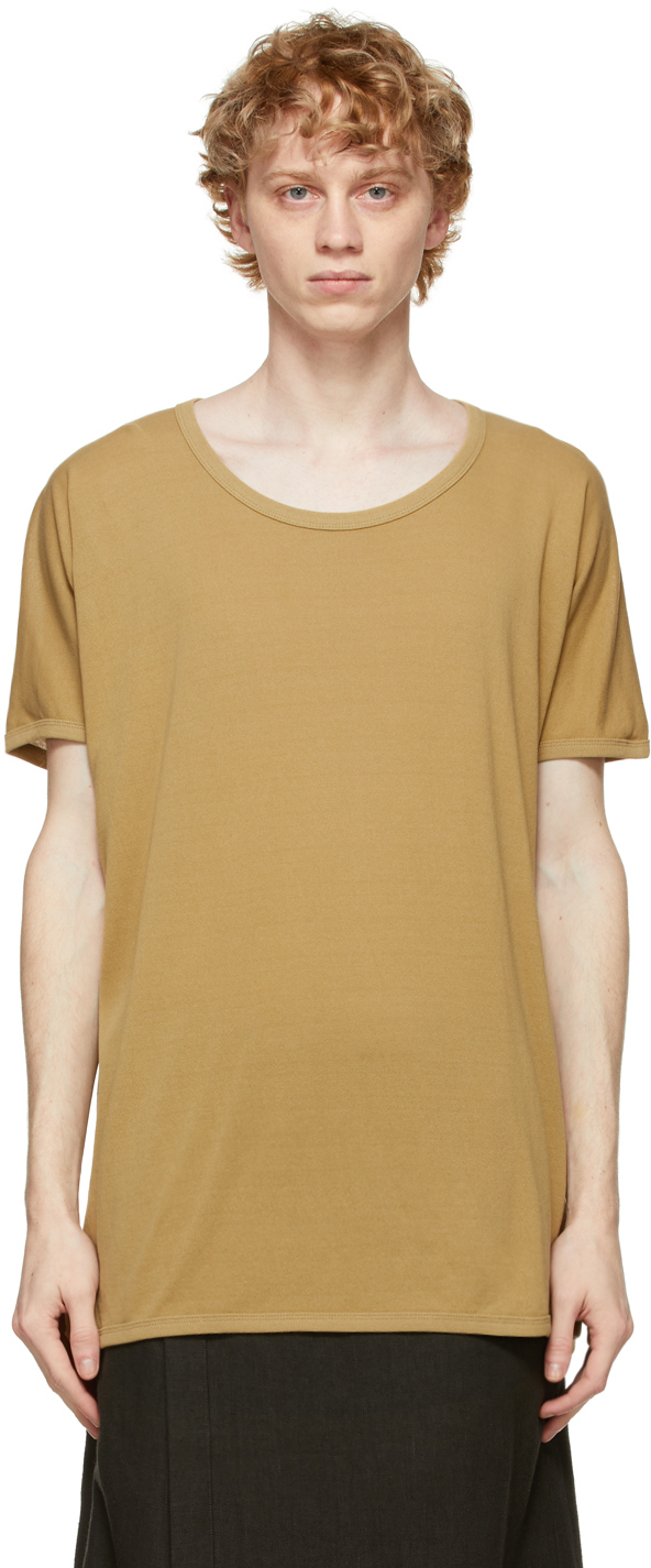 Jan-Jan Van Essche: Khaki Regular Fit 66 T-Shirt | SSENSE