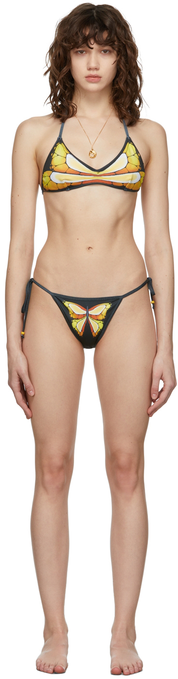Juliet Johnstone SSENSE Exclusive Black Butterfly Bikini