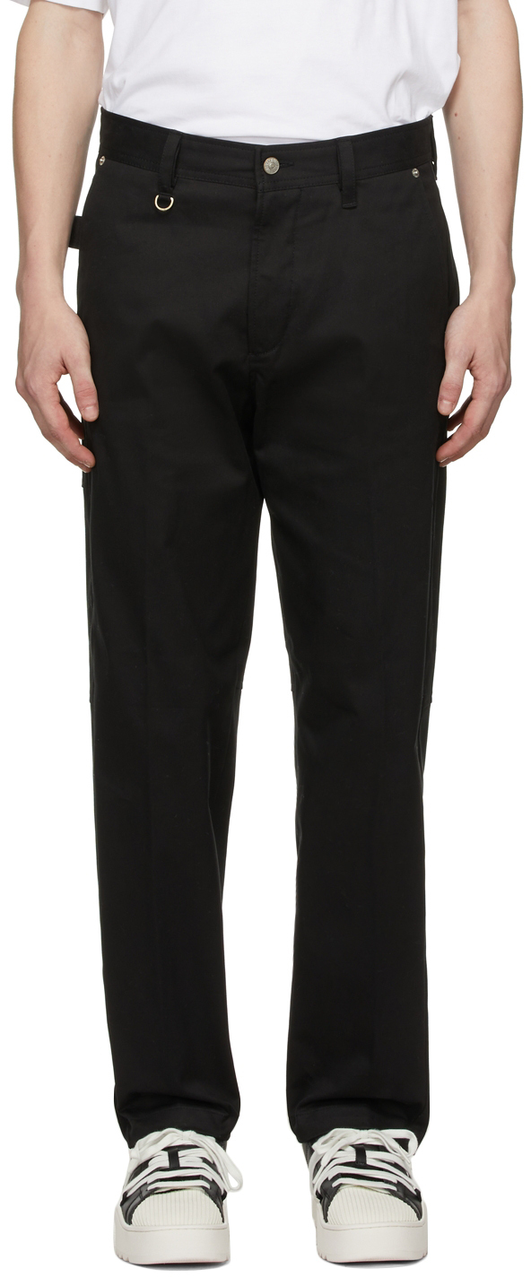 Black P-Lucky Trousers by Diesel on Sale