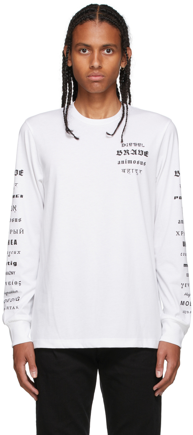 diesel white long sleeve shirt GDC Kathua