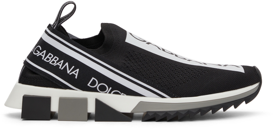 Dolce & Gabbana: Black & White Sorrento Sneakers | SSENSE