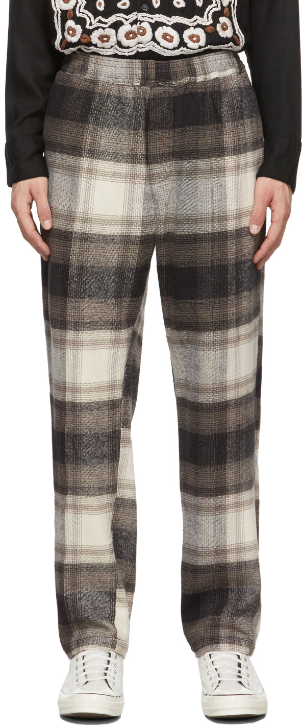 off white checkered pants