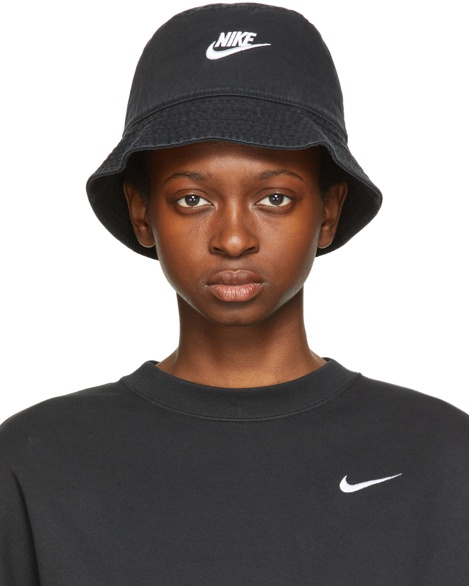 Nike: Black Sportswear Bucket Hat | SSENSE