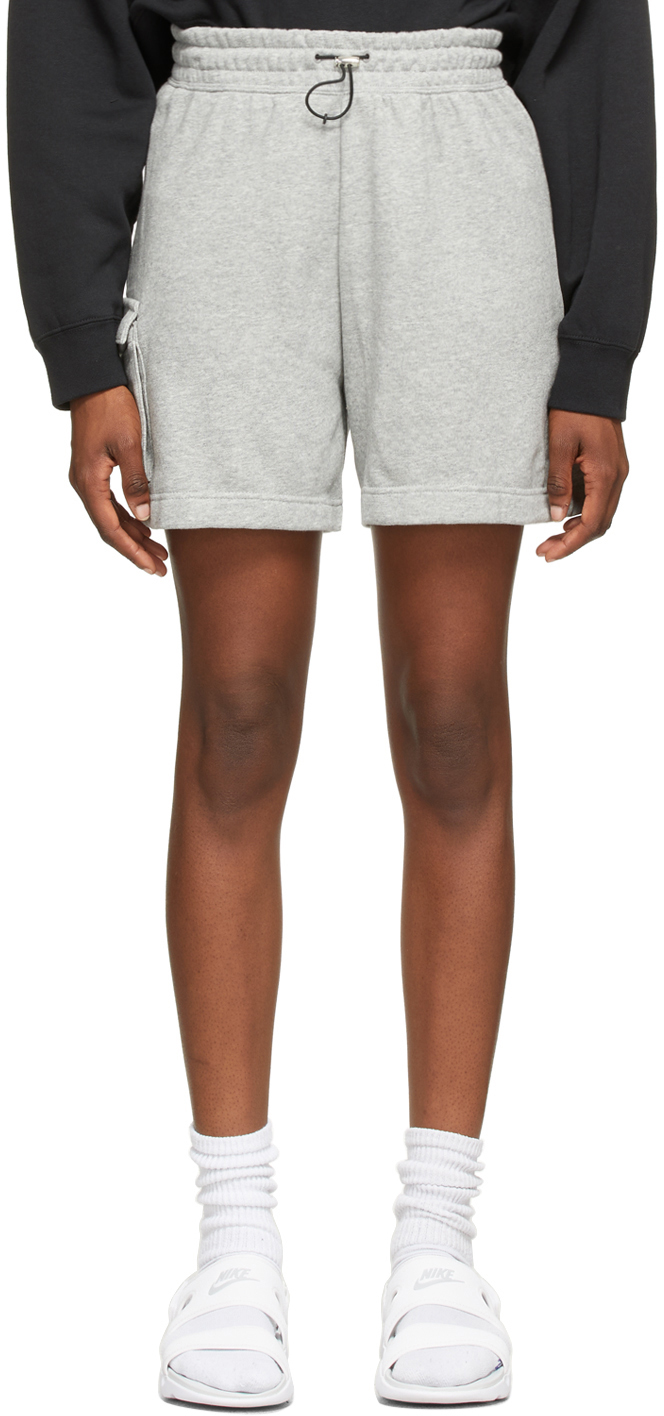 nike grey swoosh shorts