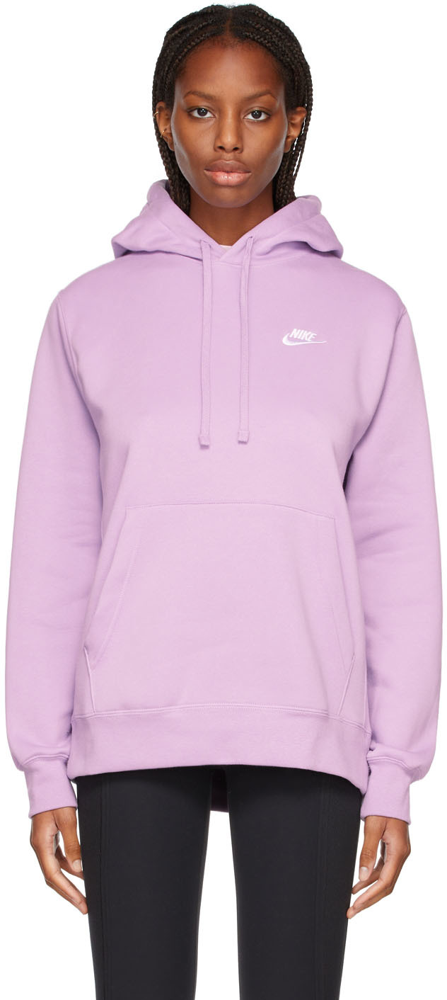 Nike: Purple Sportswear Club Hoodie | SSENSE