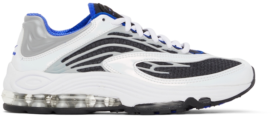 Nike: White & Blue Air Sneakers |