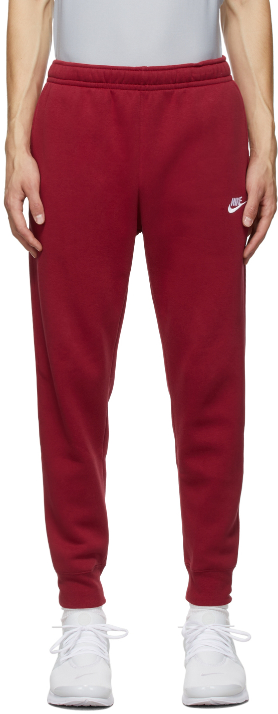 red mens nike sweatpants