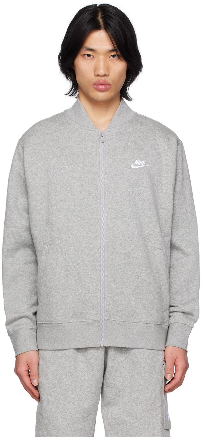 Nike Gray Zip Sweater SSENSE Canada