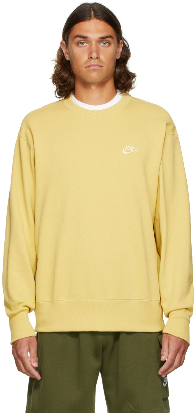 Yellow Classic Sportswear Sweatshirt by Nike on Sale