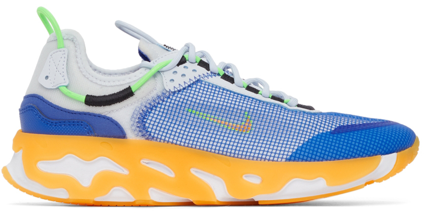 Nike Grey & Blue React Live Premium Sneakers - CZ9081-001