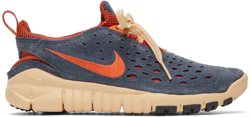 Nike Navy & Orange Free Run Trail Sneakers
