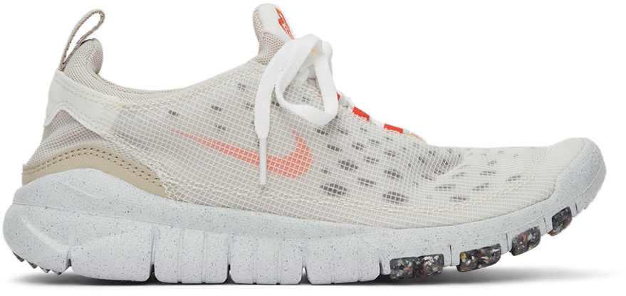 Nike Beige & Grey Free Run Trailer Crater Sneakers