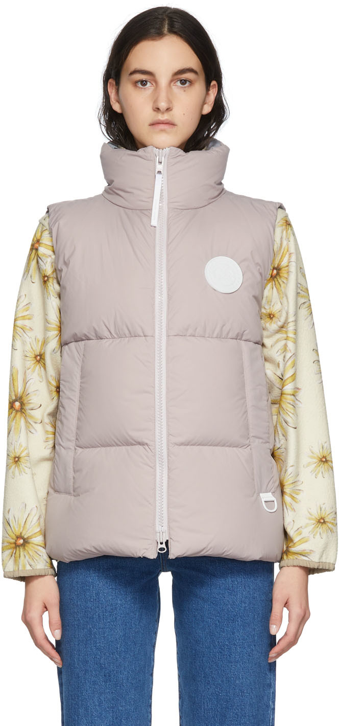 pink puffer vest