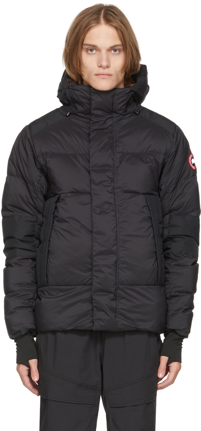 Canada Goose: Black Down Packable Hooded Armstrong Jacket | SSENSE