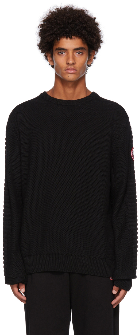 Canada Goose: Black Paterson Sweater | SSENSE