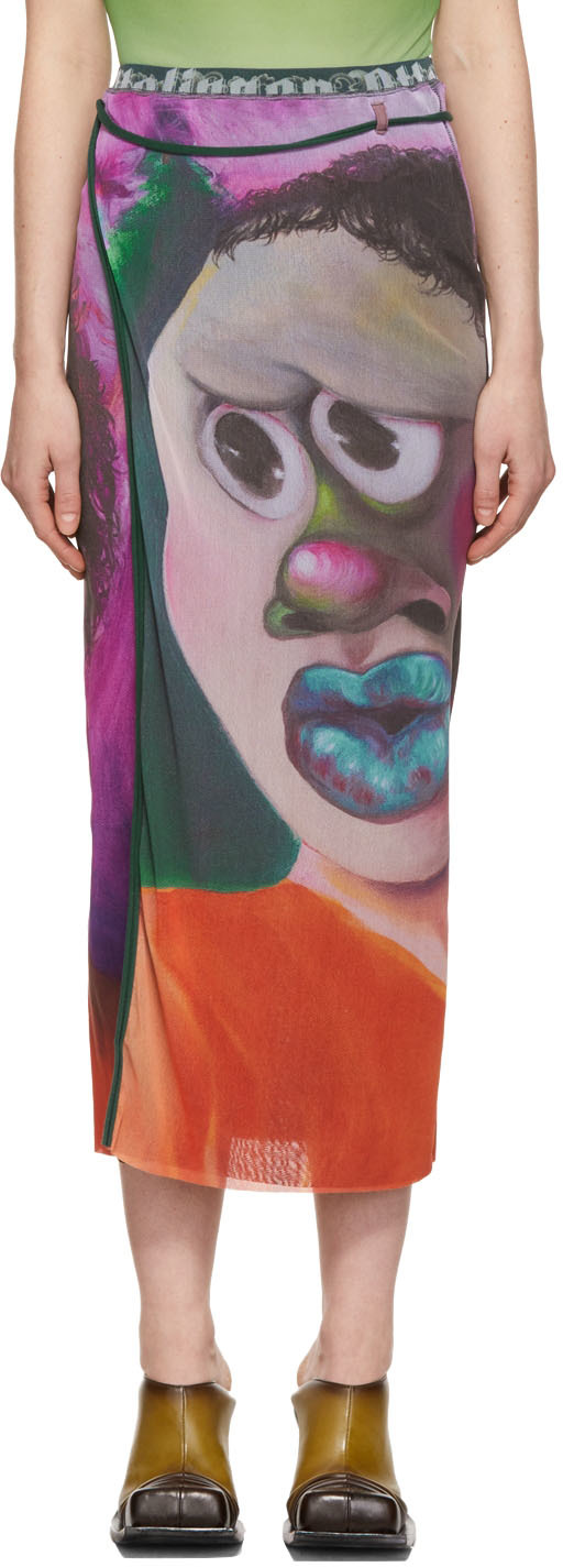 Ottolinger Multicolor Cheyenne Julien Nylon Mesh Skirt