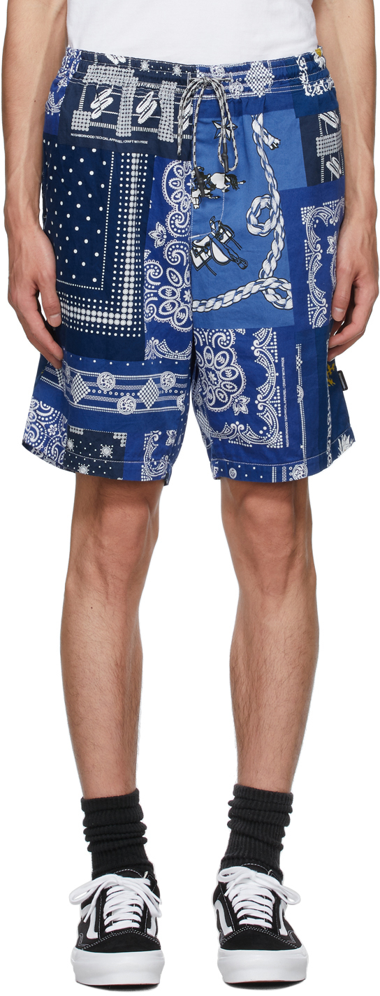 Neighborhood Navy Bandana Shorts | Smart Closet