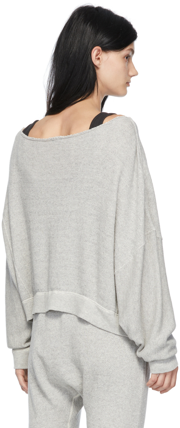 R13 Grey Off Shoulder Patti Sweatshirt Smart Closet