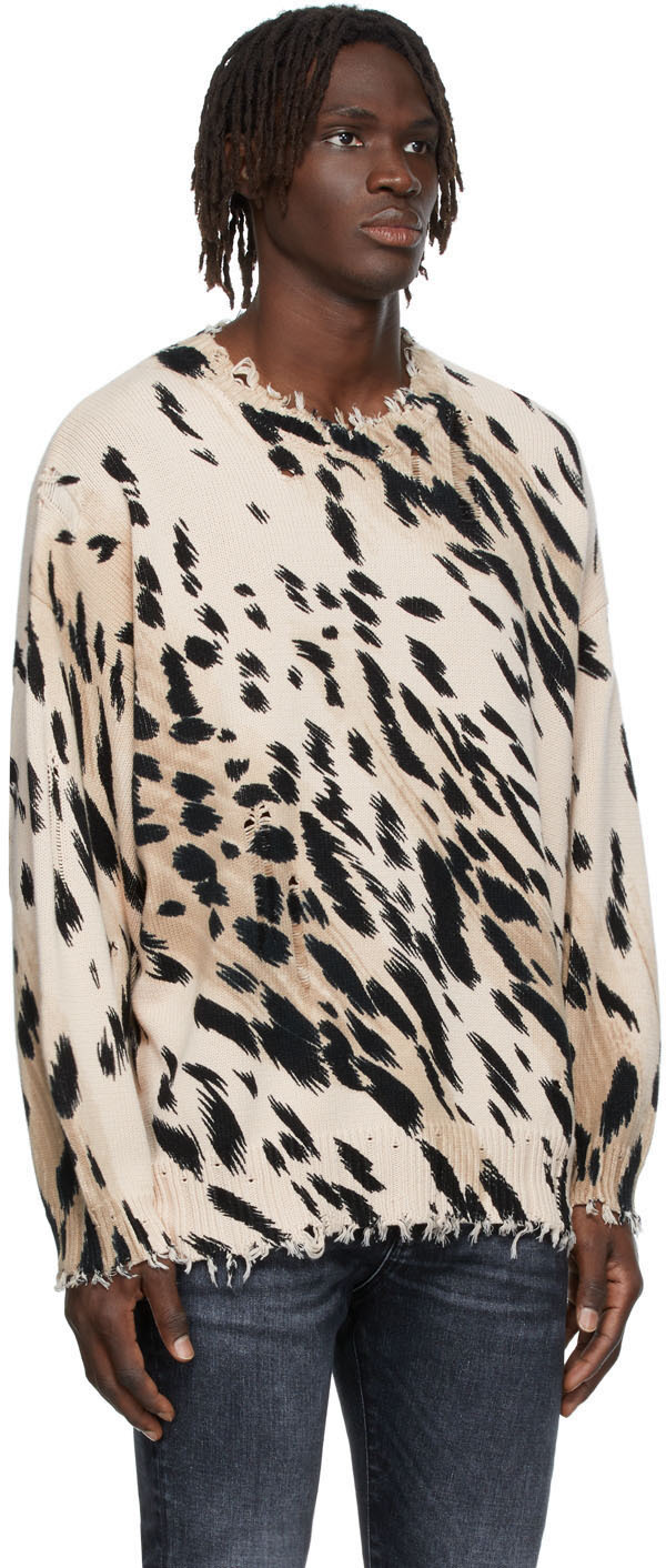 cheetah print oversized sweater