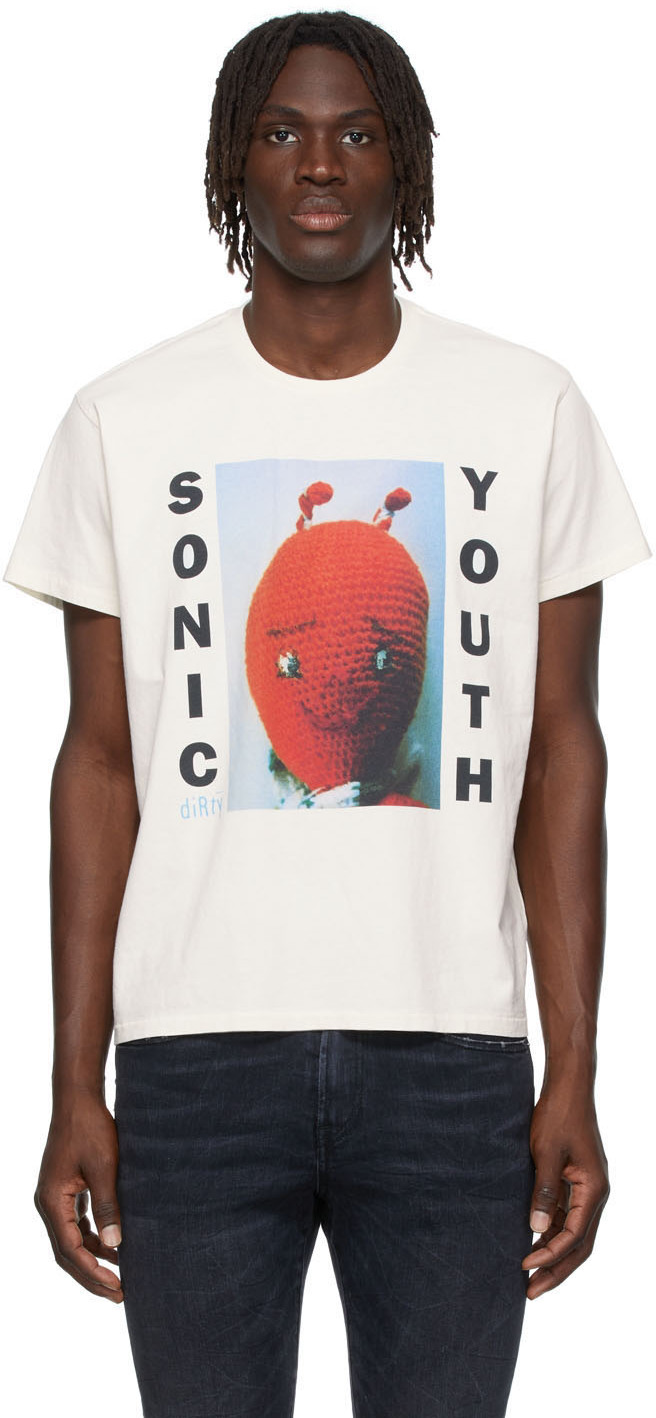 sort Forstad slogan R13: Sonic Youth Dirty Boy T-Shirt | SSENSE