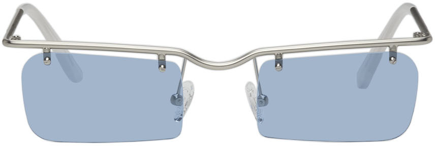 A BETTER FEELING Blue M015 Rectangular Sunglasses