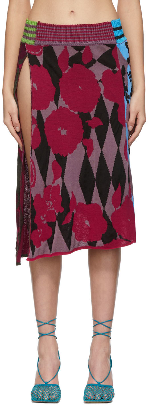 Katya Zelentsova SSENSE Exclusive Multicolor Patchwork Jacquard Skirt
