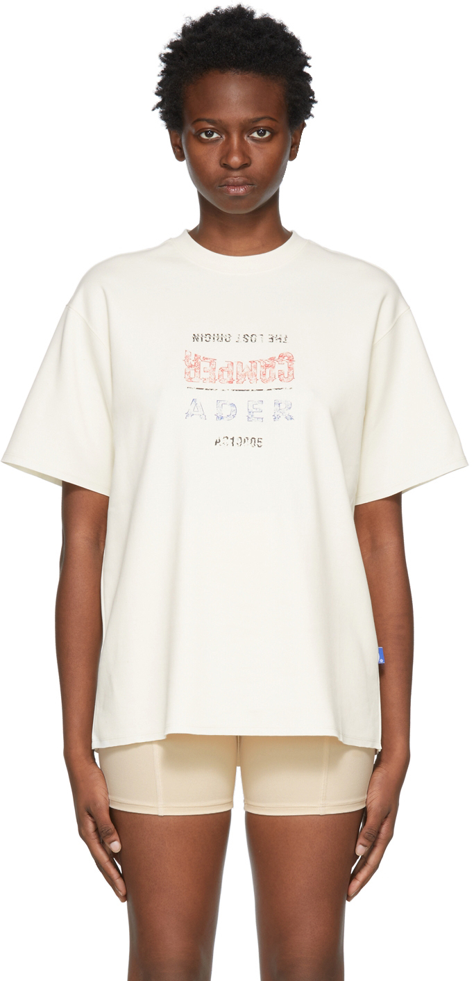ADER error: Off-White Camper Edition Logo T-Shirt | SSENSE
