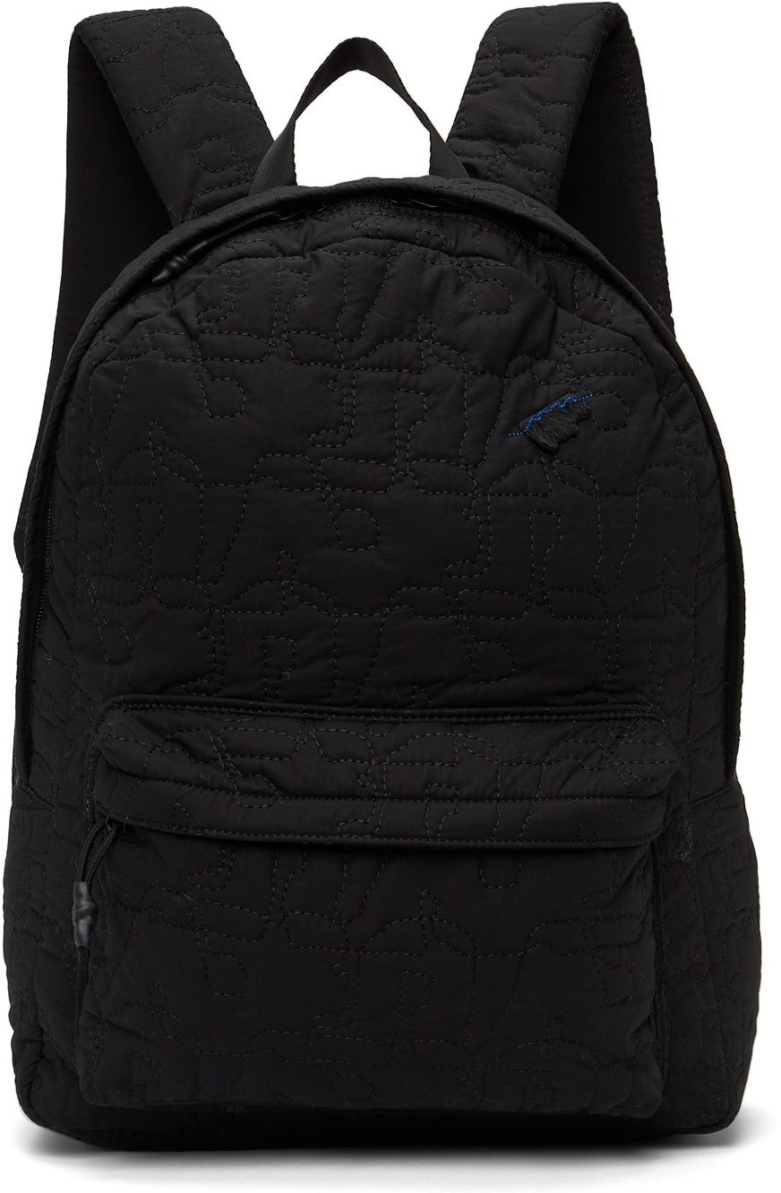 black padded backpack
