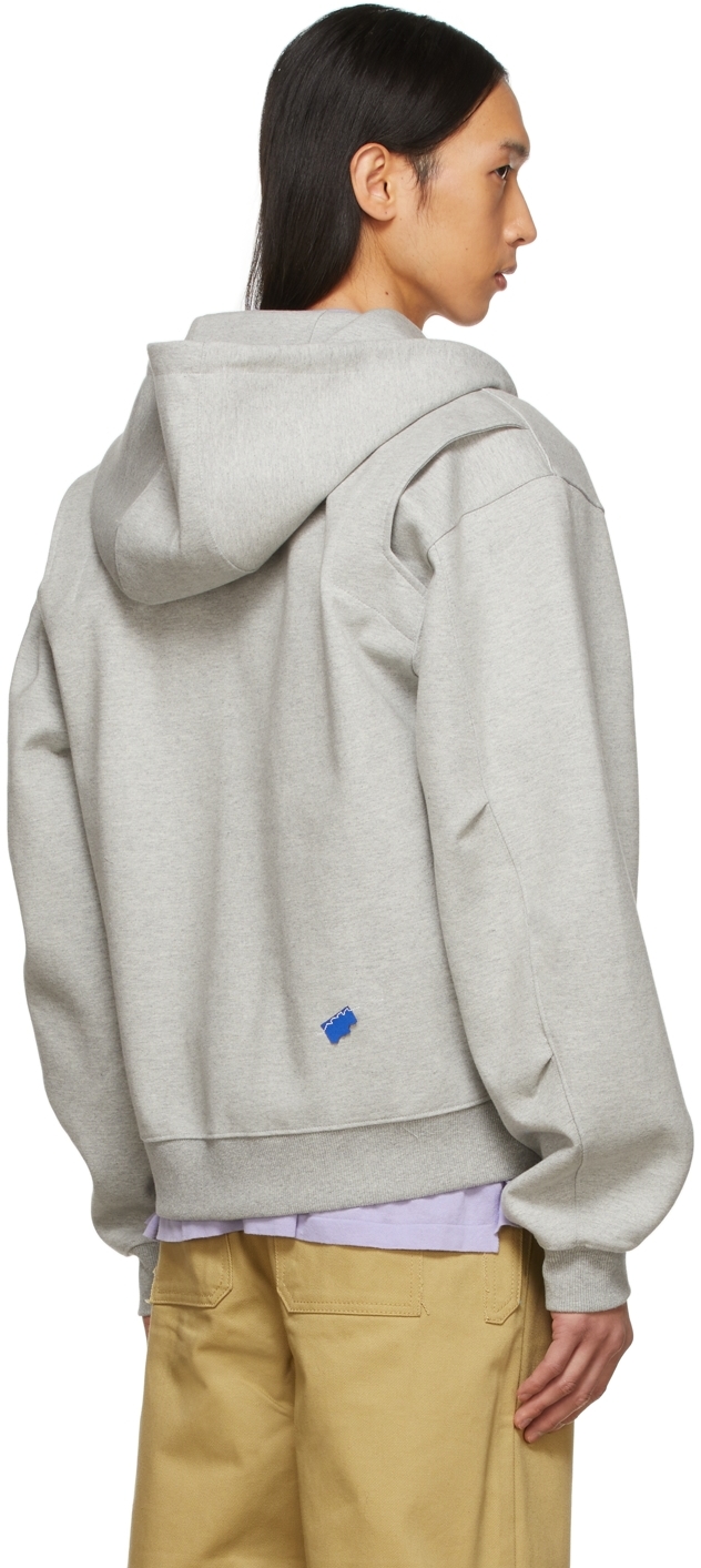 ADER error Grey Buttoned Hoodie | Smart Closet