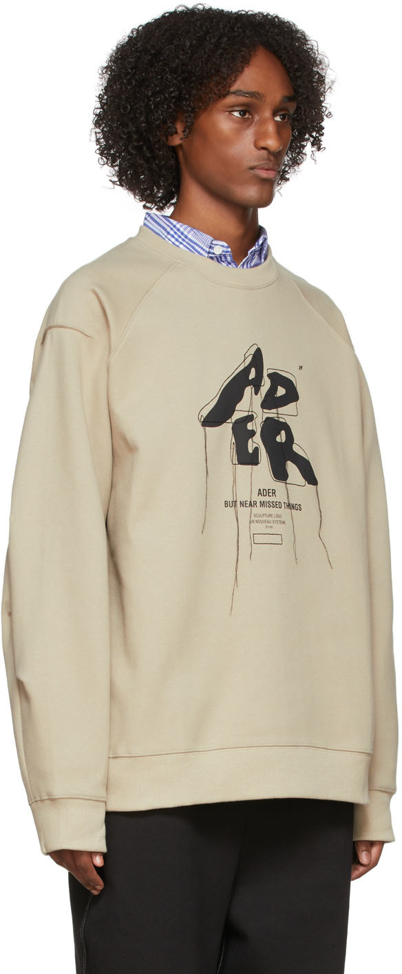 ADER error Khaki Sculpture Logo Sweatshirt | Smart Closet